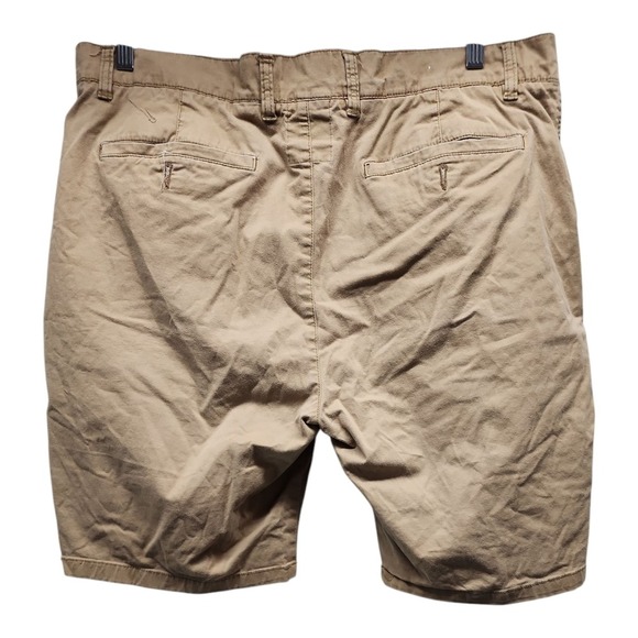 Free Planet Mens Shorts Size 38 Brown Cotton Blend Stretch Casual Inseam Fit - Picture 2 of 12